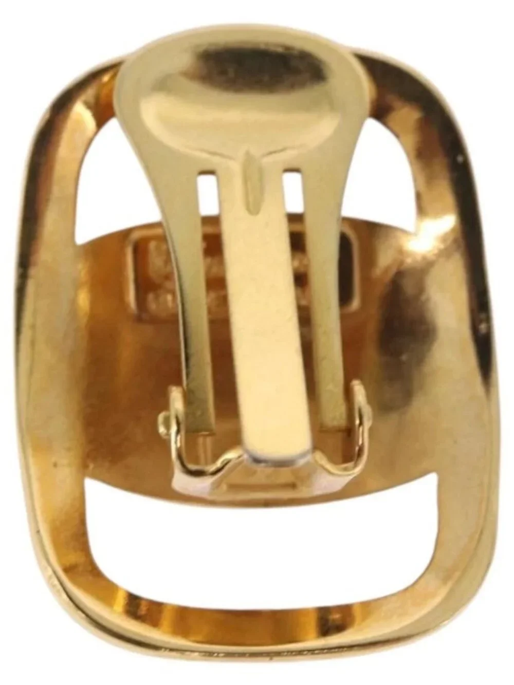 Salvatore Ferragamo Vala Earring Metal Gold Auth am11968V